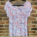 Eliane Rose  Floral Smocked Off-The-Shoulder Blouse Women's Size Small Photo 5