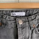 ZARA  Straight Leg Mid Rise Cotton Jeans Anthracite Gray Sz 2 Photo 3