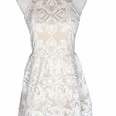 FATE. Lace Fit & Flare Halter Mini Dress White Cream S Photo 0