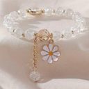 Daisy Gorgeous Cracked Glass Beaded  Pendant Bracelet Photo 0