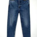 RE/DONE REDONE Sz 25 70s Ultra High Rise Stove Pipe Jeans Broken in Dark Photo 2