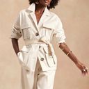 Banana Republic BR x Harbison Safari Suit Jacket Color Transition Cream White Photo 1