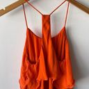 Haute Hippie  Dress Womens XS Orange Silk Tiered Boho Ruffle Mini Flowy Summer Photo 4