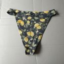 Abercrombie & Fitch  Lemon Print High Leg Cheeky Bikini Bottom sz M Photo 1