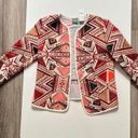 New York & Co. NWT NY& Co. Anstract Print Cropped Open Blazer Jacket Size Small Photo 1