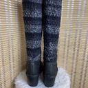 UGG Cresthaven Black Nubuck Leather Knit Warm Wedge Winter Boot Photo 3