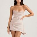 House Of CB  - Jasmine Oyster Draped Strapless Corset Dress in Grayish Ivory Photo 4