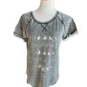 Grayson Threads Womens  The Night is Young Moon Burnout Graphic Tee - Sz M Photo 1