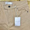 Carly Jean Los Angeles NWT  Chrissy High-Rise Straight Jeans Khaki Photo 2