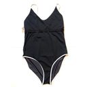 Juicy Couture  Logo Placement Black/White One Piece Swimsuit Sz M Photo 7