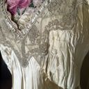 Hale Bob  Long Stunning 100% silk with floral rose crochet camisole -ivory Large Photo 2