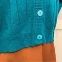 VINTAGE 1990s Southern Classics Granny teal knit Cardigan cottagecore Size L Photo 8