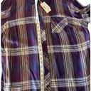 cj banks New With Tags!  purple/navy/brown plaid button up, Women’s XL Photo 5