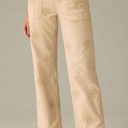 Pilcro  ANTHROPOLOGIE Women's M Rustic Pull On Pants Floral Embroidered Cotton Photo 0