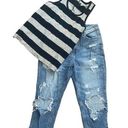 Kancan Distressed Cuffed Cropped Jeans and Tank. Size 5/26. Photo 0