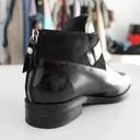 Stuart Weitzman Negev Jet Mirror Leather & Calf Hair Bootie Size 35.5 Photo 8