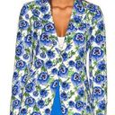 Alice + Olivia Macey Fitted Blazer Jacket Blue Perfect Pansy Multi Photo 0