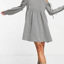 Daisy Street ASOS  Tie Sleeve Mini Smock Dress in Micro Check SZ Med Streetwear Photo 0