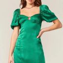 Adelyn Rae Green Satin Dress Photo 0