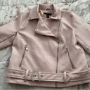 Forever 21  Y2K vegan leather blush pink Moto biker jacket, size S Barbiecore Photo 15