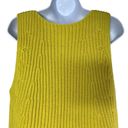 Vince  Women's Chartreuse Green Heavy Chunky Knitted Tank Top Vest Size Large Photo 5