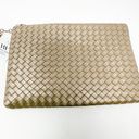 Virginia Wolf Mimi Gold Criss Cross Weave Clutch, NWT, MSRP $88 Photo 3