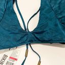 The Bikini Lab  Wrap Bikini Top Teal Strappy Ruffle Size XS NWT Photo 5