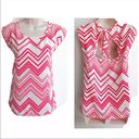 Peach Love California Peach Love Cream chevron cap sleeve pullover top Photo 1