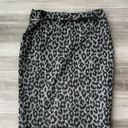 Charter Club  Gray Animal Print Pencil Skirt Size 6 Knit Zip Belted L7 Photo 0