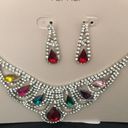 Blush Elegant  Multi Color Crystal Choker Set Earr Photo 1