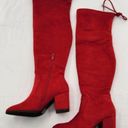 Dream Paris DREAM PAIRS Womens Over the knee Stretch Block Heel Long Boots Sexy Red Size 8 Photo 1