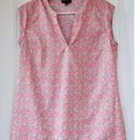 The Limited Pink Cheetah Print V-Neck Capped Sleeve Polyester Blouse Size Small Photo 1