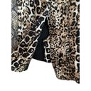 Tracy Reese  Animal Print Blazer Jacket Scuba Stretch Size L Snakeskin‎ Cheetah Photo 3