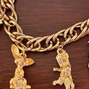 Krass&co Vintage HOB  Cat Mouse Animal Charm Bracelet Gold Tone Jewelry House Borvani Photo 3