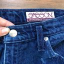 indigo. vintage • 1980s Sasson mom jeans dark wash blue distressed ripped frayed Photo 4