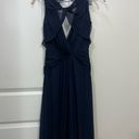 Badgley Mischka  Navy Blue Petunia Gown Size 4 US $795 Photo 2