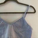 Zella Z by  Bralette Ribbed Seamless Longline Bralette in Blue Feather Sz L EUC Photo 5