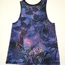 SoulCycle  SKULL BLACK PURPLE LEAF TROPICAL UNISEX PERFORMANCE MESH TANK TOP M Photo 1