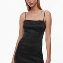 Aritzia  shimmer satin dress 90s bodycon squareneck mini size 4 NWT Photo 0