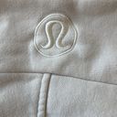 Lululemon Tan Beige Cropped Scuba Hoodie 1/2 Zip Sweatshirt Women Size XS/Small Photo 3