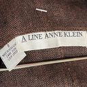 Anne Klein A line‎ 100% Linen Skirt Brown Vintage Woven Academia Chic Photo 6