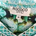 Rococo  SAND turquoise blue embellished hooded kaftan maxi x Small One Size Fits Photo 3