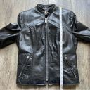 Brooks  Vintage 1980’s Leather Moto Bomber Jacket Size Small Photo 6