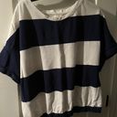 True Craft Navy And White Stripped Top Photo 0