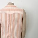 Faherty [] Isha Dress Sepia Neutral Striped Pintuck Mini Shift Dress Pockets XL Photo 7