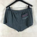 Bebe  Women's Gray/Pink Waist-Tie Sleep Shorts - Large Photo 3