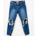 One Teaspoon  Freebird Low Rise Skinny Leg Knee Hole Distressed Jeans - 25 Photo 10