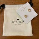 Kate Spade Gold Plated Earrings Cubic Zirconia Retail $49 New With Card Dust Bag Photo 1