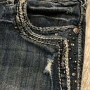 Silver Jeans  Aiko 29 x 33 BootCut Boot Denim Distressed Gems Embellished Pockets Photo 6