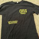 Jesus Loves You Tshirt Black Photo 0